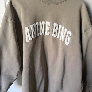 Anine Bing Beige Crewneck Sweater